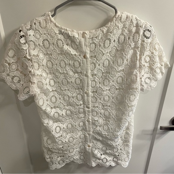 Mindy Maes Market Ampersand Ave White Lace Top - Picture 5 of 5